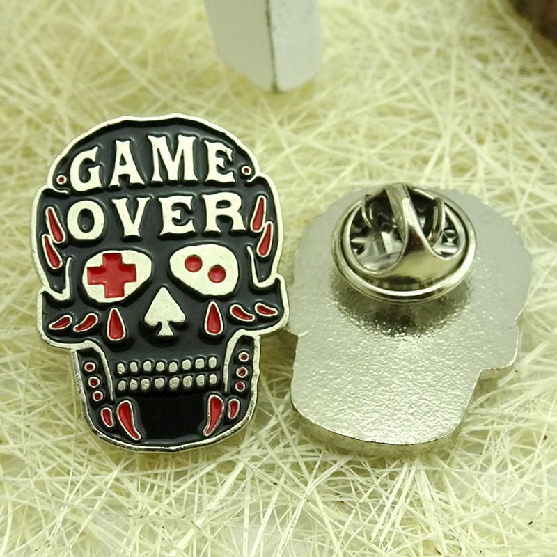 Factory Direct Wholesale Casting Paint Gold Custom Name Metal Badge